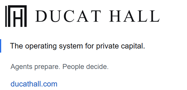 Ducat Hall company email signature with official logo, descriptor and website domain